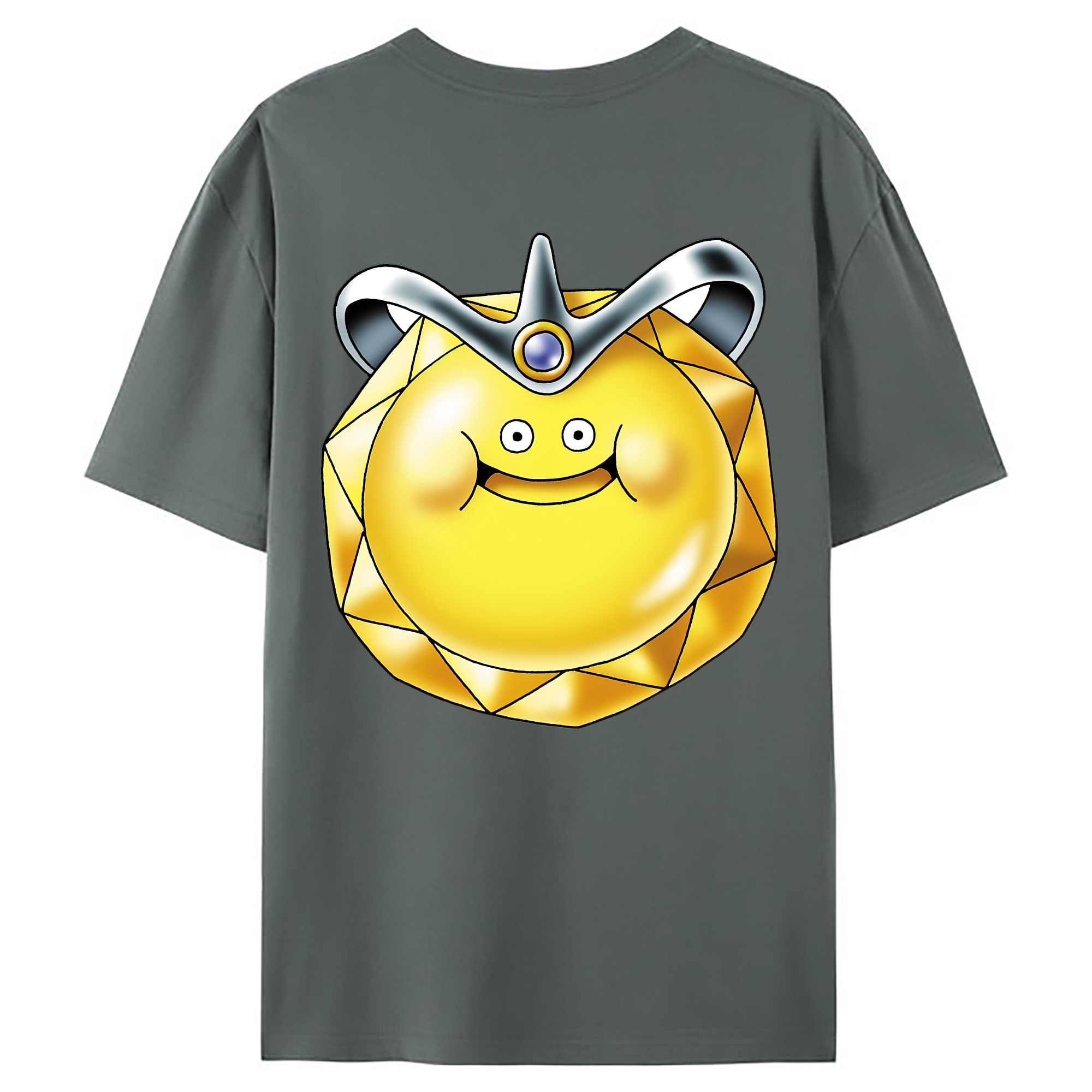（画像用） ドラゴンクエスト Doragon Kuesuto Dragon Quest 綿100％ メンズ半袖Tシャツ（バックプリント） 通気性